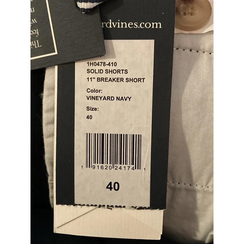 Vineyard‎ Vines Breaker Shorts Size 40x11 Navy Blue Preppy Casual Golf NWT